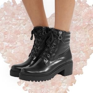 Moncler Viviane Leather Ankle Boots